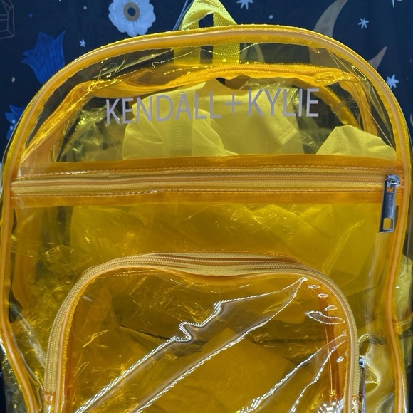 KENDALL + KYLIE | Translucent Yellow Full Size Backpack NWT - Picture 4 of 7